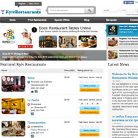 Kyiv Restaurants startup web development