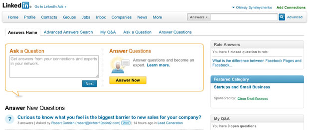 LinkedIn Answers