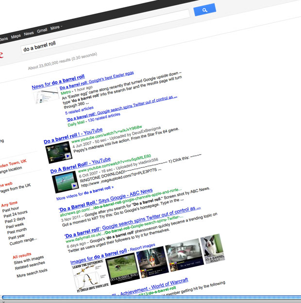 Do a barrel roll': Google search spins Twitter out of control as