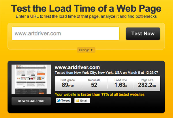 Test Your Website Loading Speed