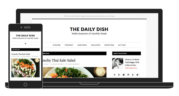 Daily Dish is a powerful, versatile and inviting WordPress theme